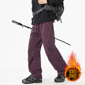 户外保暖棉裤 潮牌加绒冬季 宽松休闲长裤 百搭直筒裤 男士 裤