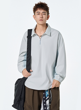 2025新款卫衣男女同款秋季潮牌日系宽松休闲百搭翻领长袖上衣