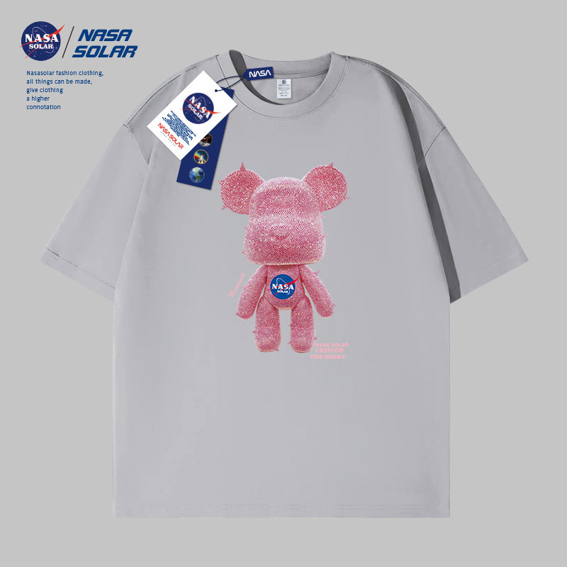 nasal联名卡通印花短袖T恤男女款街头美式复古半袖ins风格T恤M5
