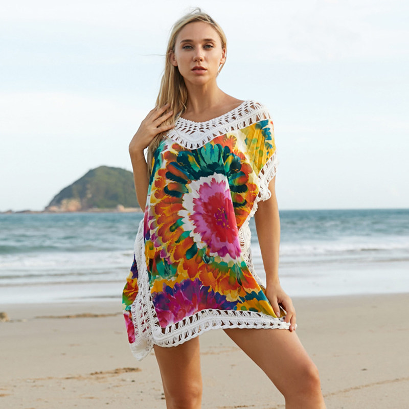 Knitted Tunic Bikini Coverup Beach Dress Swimwear 比基尼沙滩