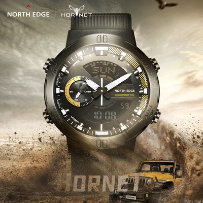 HORNET Digital Watch Men's Sports Watches Dual Time Alar