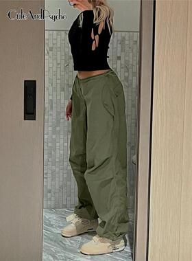 Streetwear Joggers Baggy Trousers Loose Wide Leg Women Y2K