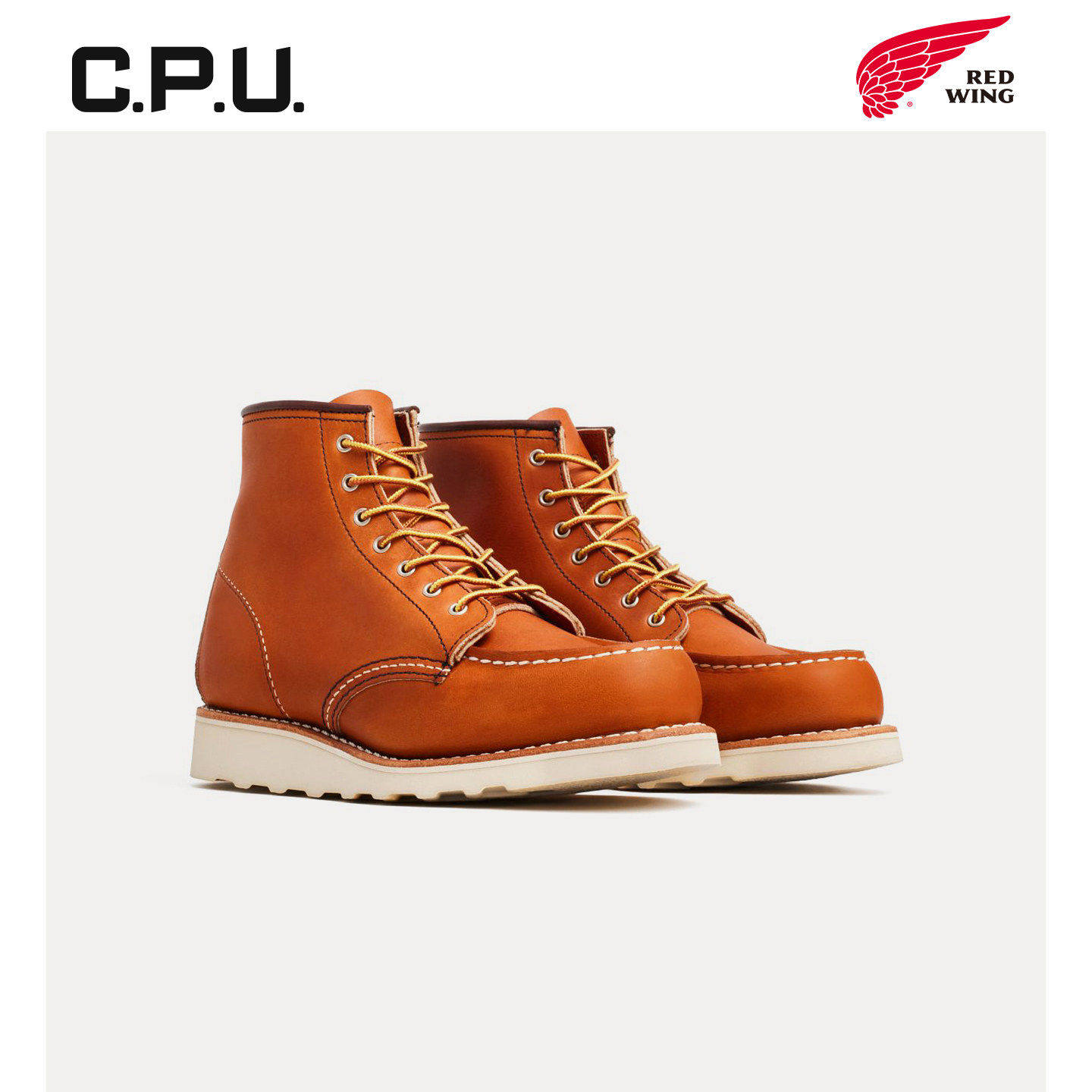 红翼3375 RedWing方头大黄靴工装靴牛皮轻奢女靴875情侣款女鞋RW