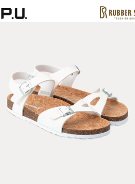 CPU女软木平跟凉鞋夏季百搭平底勃肯休闲鞋女鞋沙滩户外懒人鞋RO