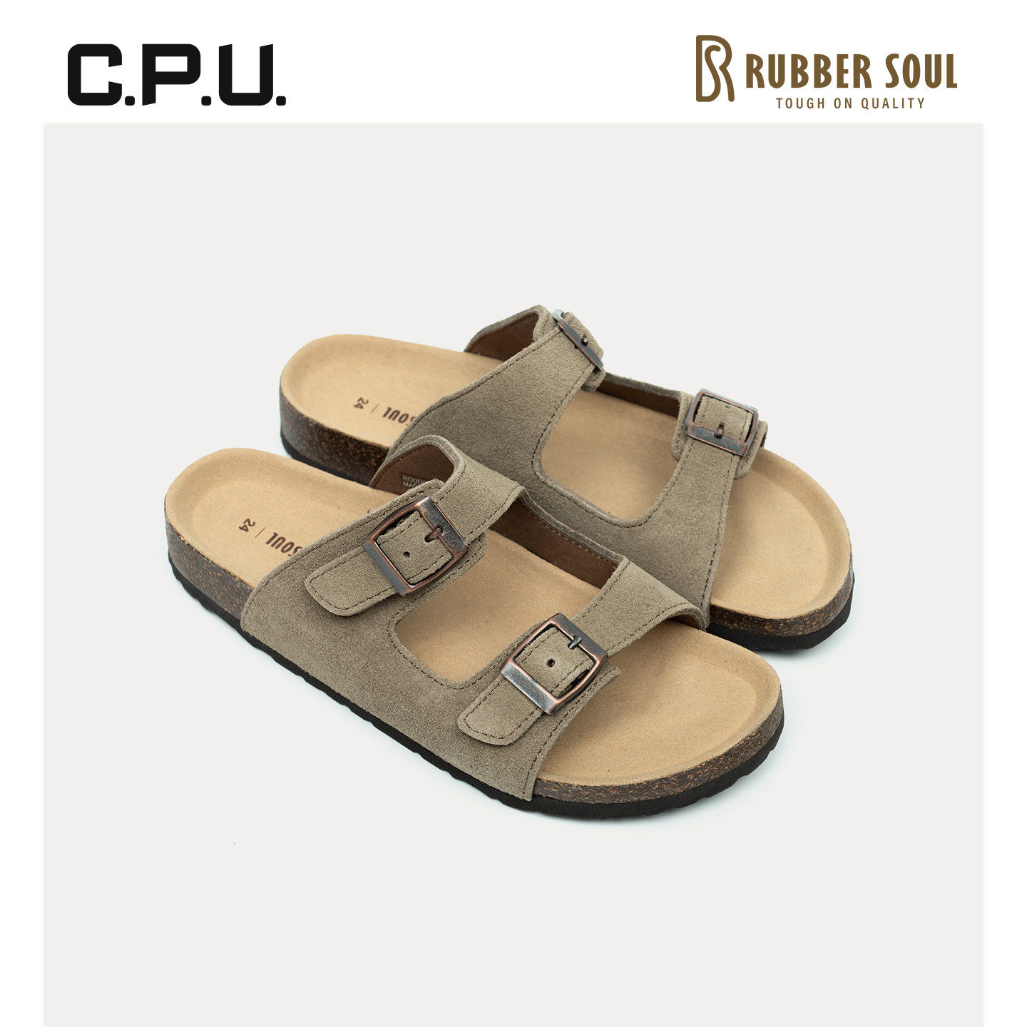 CPU 秋新款女士牛皮磨砂皮反牛皮双带软木平底舒适休闲拖鞋RO,女鞋,勃肯鞋/软木鞋,淘宝优惠券,粉丝福利购,淘宝优惠卷