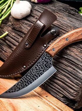 锤纹锻打剔骨刀割肉刀剥皮刀锋利不锈钢屠夫割肉分割杀羊杀鱼刀具