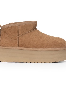 UGG秋冬女款PLATFORM保暖加厚底迷你短筒雪地靴  1135092