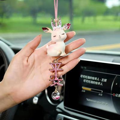一鹿平安汽车挂件高档后视镜吊坠女神款香薰高端车内装饰用品女