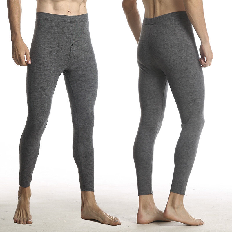极速Winter Men's warm  thermal underwear leggings T.ight