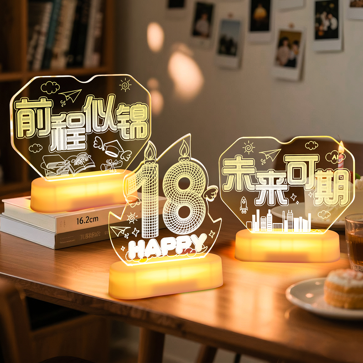 18岁生日字母灯男生家里宴会装饰