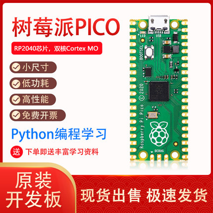 树莓派pico开发板套件主板编程扩展板python Raspberry pi RP2040