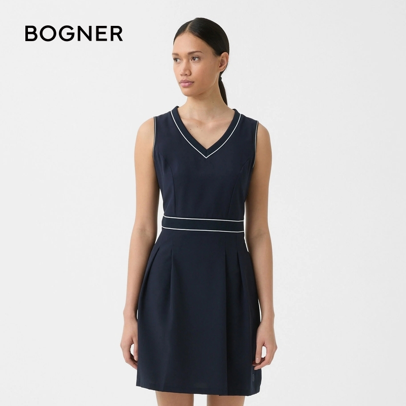 BOGNER博格纳 25春夏新品EDITA女士高尔夫运动无袖V领收腰连衣裙