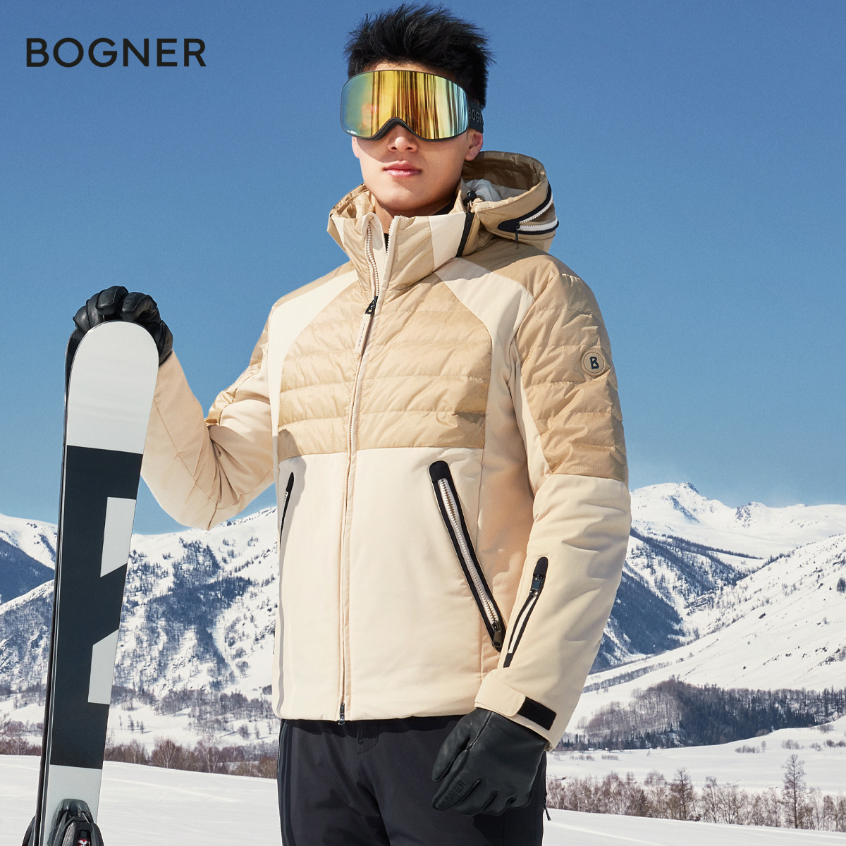 BOGNER博格纳 25秋冬新品HENIK-D男士四向弹力时尚潮流撞色滑雪服