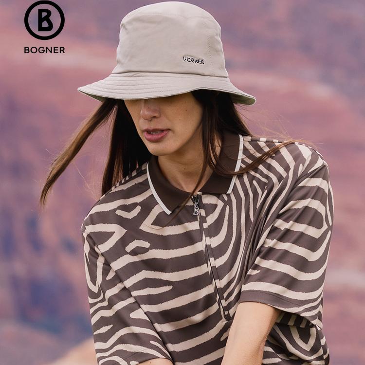 博格纳LOGO印花遮阳帽帽子
