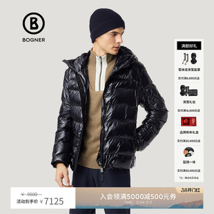 BOGNER博格纳秋冬男装短款漆面绗缝保暖滑雪服外套