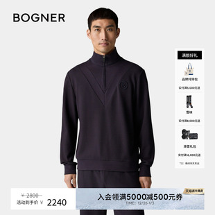 BOGNER博格纳春夏男士 休闲棉质混纺宽松立领卫衣 TARIUS套头时尚