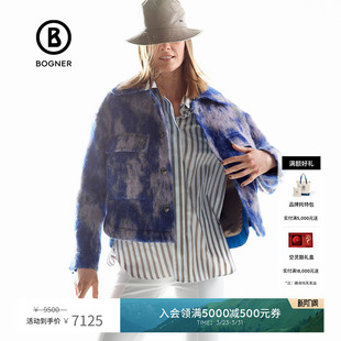 复古休闲夹克外套 按扣宽领时尚 BOGNER博格纳 春夏RONA女士短款