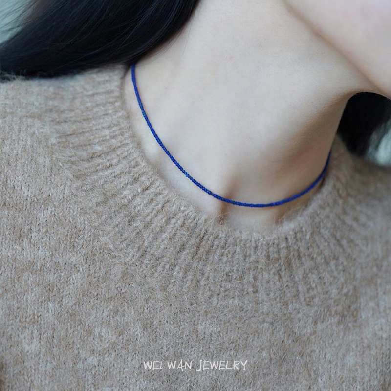 新中式天然帝王青金石项链女