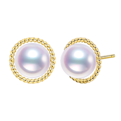 金色珍珠耳钉PEARLMOMENTS