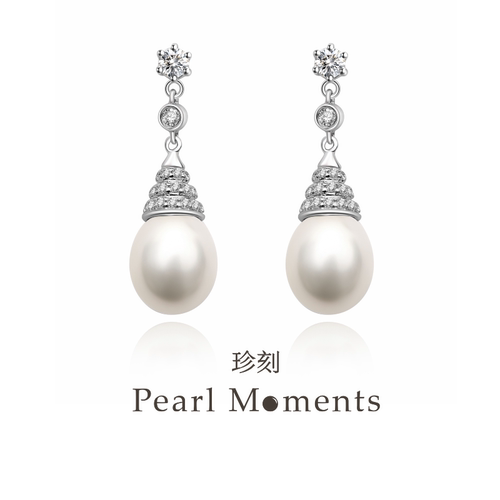 PEARL MOMENTSAngel's Tear Drops 天使之泪 天然淡水珍珠耳环