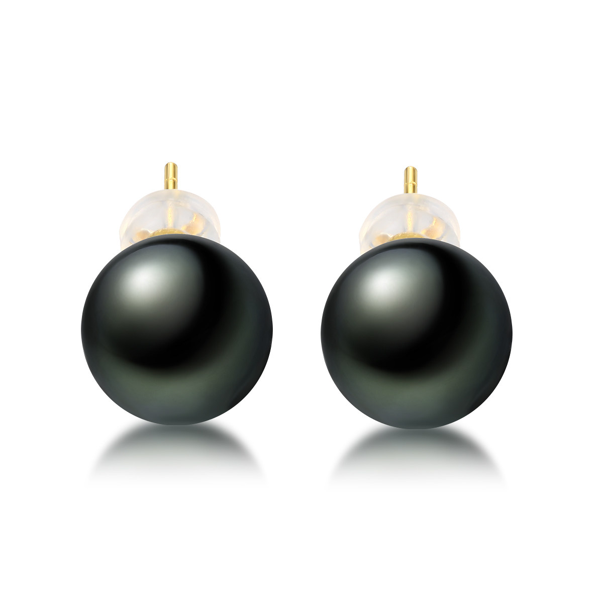 pearl momentsdeep green 大溪地珍珠耳钉