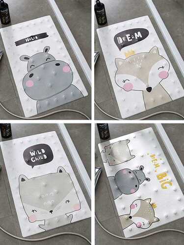 Cute cartoon bath mat from toilet mat children shower room