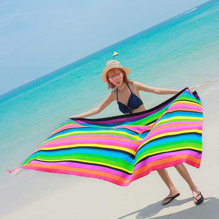 Microfiber polyester printe beach towel absorbent bath towel