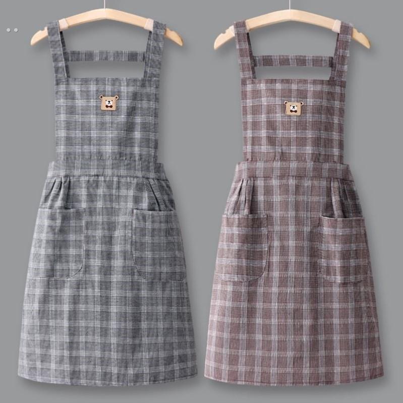 漂亮的围裙女士时尚洋气棉布纯棉质围兜大人做饭家用2023新款网红