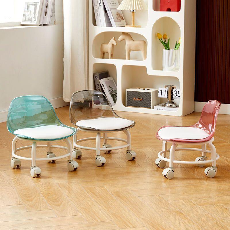 小凳子家用矮凳创意万向轮板凳网红滑轮移动靠背懒人凳儿童换鞋凳