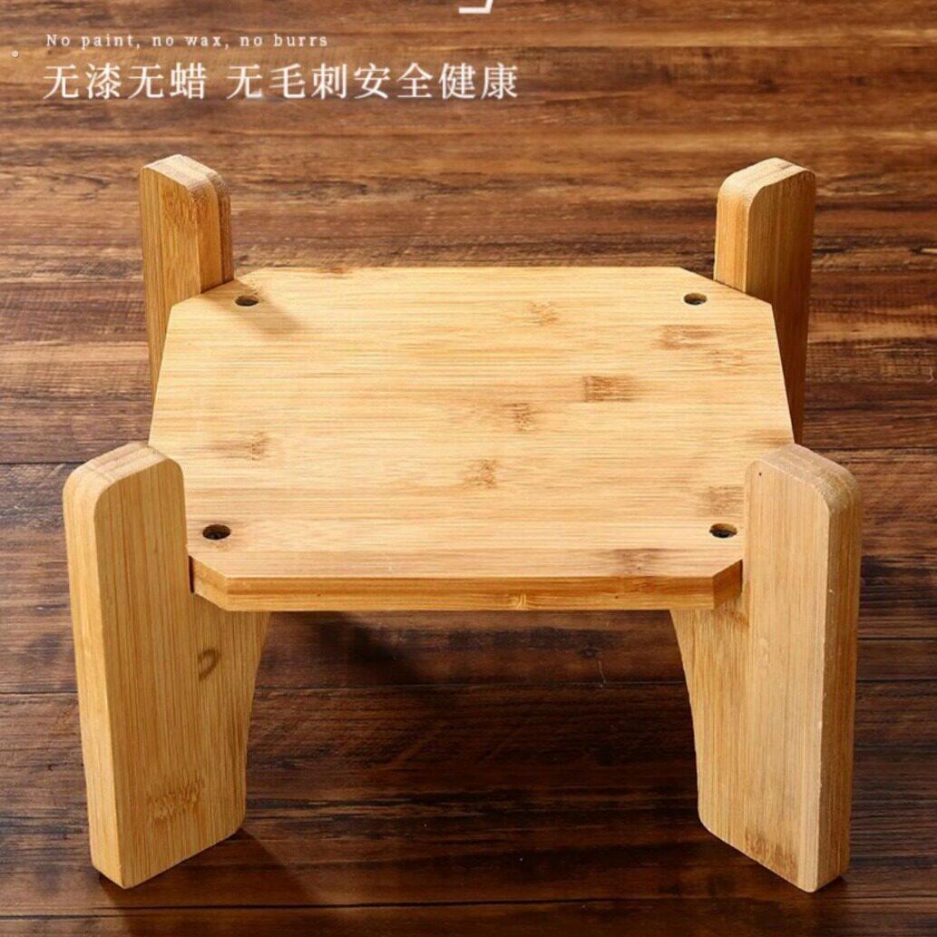 新款泡酒瓶实木底座加厚板材竹木架子玻璃瓶盆景台面展示架置物架
