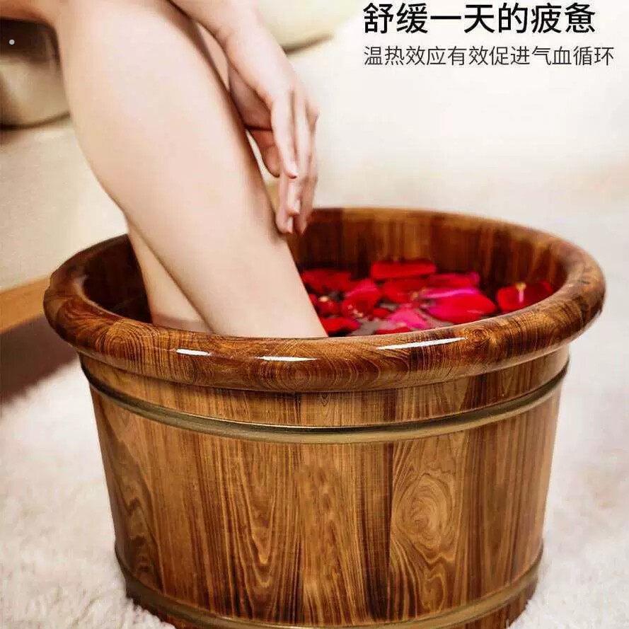 脚盆实木桶足浴桶小腿过膝大号香柏木养生泡脚桶木桶泡脚家用实木