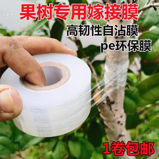 嫁接膜专用膜PE无需打结薄膜 嫁接绑带果树苗木包扎带 自粘膜包邮