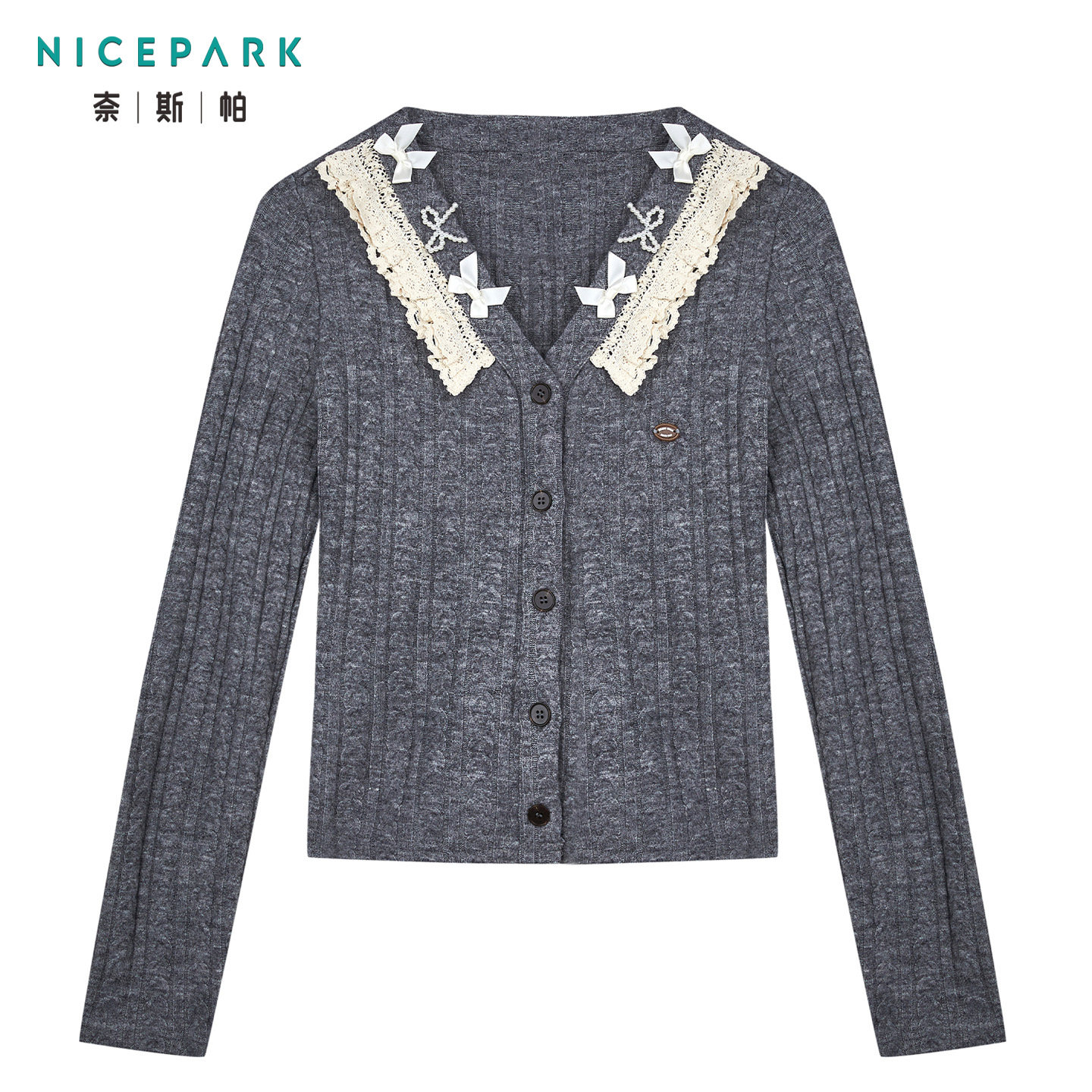 奈斯帕2025冬季新款法式气质V领减龄单排扣毛衣女显瘦修身内搭,女装/女士精品,毛衣,淘宝优惠券,粉丝福利购,淘宝优惠卷