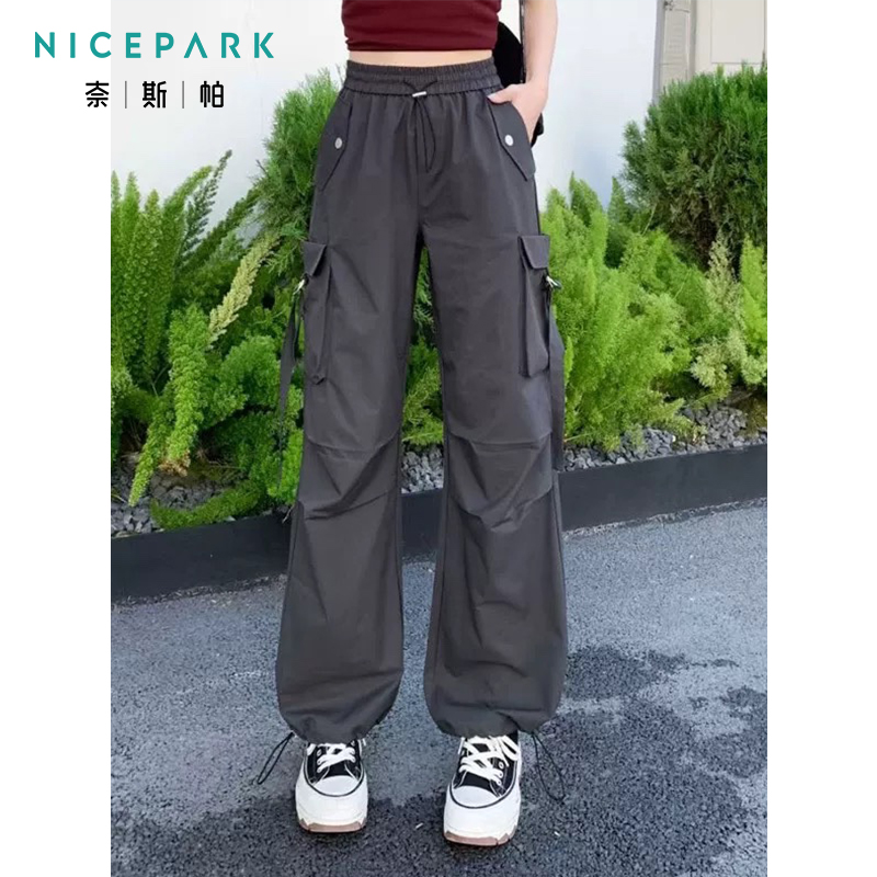 NICE PARK/奈斯帕2025夏季新款韩系百搭时尚显瘦工装休闲裤