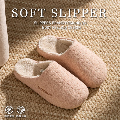 高级感棉拖鞋秋冬季女居家用加绒保暖男室内厚底家居防滑2025新款