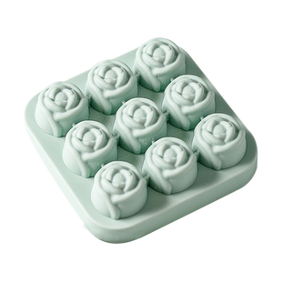 玫瑰花冻冰块模具食品级软硅胶制冰冰格威士忌制冰器家用磨具密封