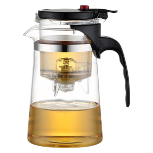 泡茶壶玻璃耐高温高硼硅茶水分离杯按压式滤茶冲茶器飘逸杯大容量