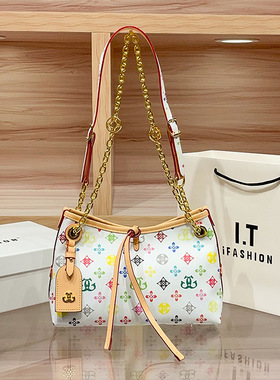 欧洲站AN&LV专柜复古女包高级感腋下包百链条包单肩包简约斜挎包