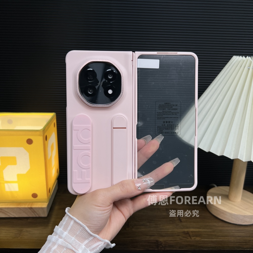 OPPOfindn5手机壳带支架磨砂腕带