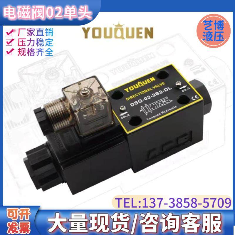 YOUQUEN电磁阀DSG-02-2B2 2B2B 2B3B 2B4B 2B60B-DL-220V 24V 110