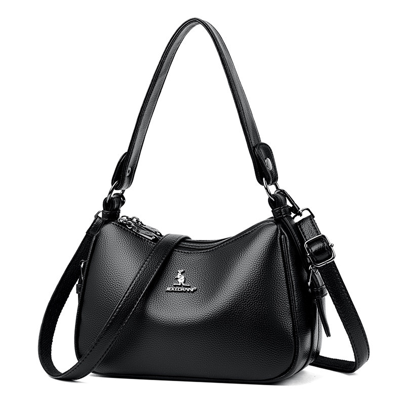 真皮女包2025新款女士百搭大容量妈妈包中老年软皮质感单肩斜挎包