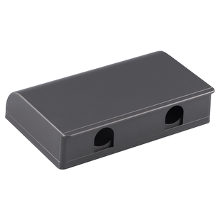 灰色双86型两位防水盒卫生间防水插座保护盖粘贴式开关防水罩二位