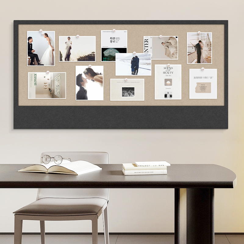 格里旺毛毡板照片墙背景墙软木板