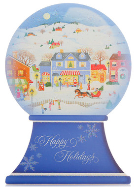 Hallmark贺曼贺卡 创意定制水晶球设计圣诞节贺卡 卡片 5XMS4902