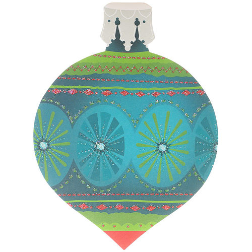 Hallmark贺曼贺卡 圣诞节贺卡圣诞球片1张装 5XMS5904