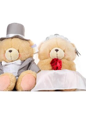 Hallmark贺曼 欧美原版毛绒玩偶 12寸结婚熊1对装13AFF120405