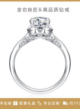 守护之翼钻戒金功良匠S925银原创