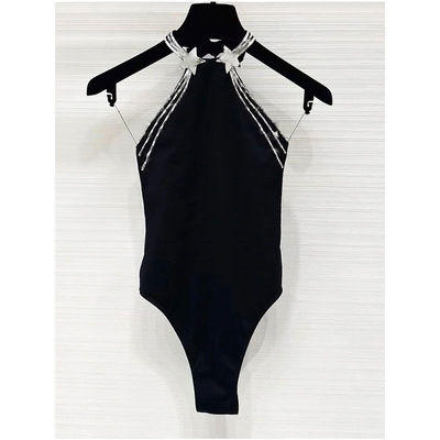 黑色小香风重工钉珠挂脖