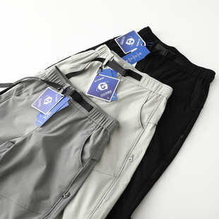 美式潮流户外春秋长裤男女同款直筒立体剪裁多功能软壳技能冲锋裤