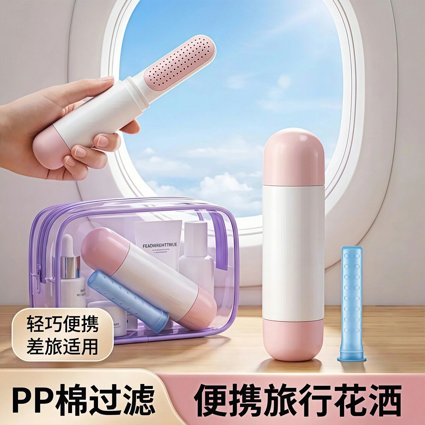 旅行便携花洒喷头过滤器